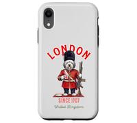 Chien Bobtail Mignon et drôle Londres King's Guard Drapeau Angleterre Coque pour iPhone XR