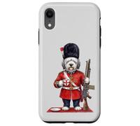 Chien Bobtail Mignon et drôle Londres King's Guard Drapeau Angleterre Coque pour iPhone XR