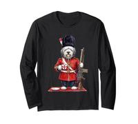 Chien Bobtail Mignon et drôle Londres King's Guard Drapeau Angleterre Manche Longue