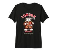Chien Bobtail Tower of London Wächter England T-Shirt Haut de Gamme