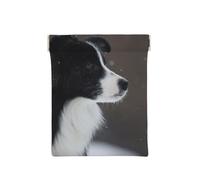 Chien Border Collie Taché De Neige, Sac de Rangement pour Femmes, Portefeuille supérieur à Presser, Petit Porte-Monnaie, Pochette de Changement