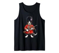 Chien Border Collie Thé London Garde du Roi Angleterre Drapeau Débardeur