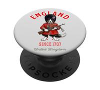 Chien Border Collie Thé London Garde du Roi Angleterre Drapeau PopSockets PopGrip Adhésif