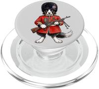 Chien Border Collie Thé London Garde du Roi Angleterre Drapeau PopSockets PopGrip pour MagSafe