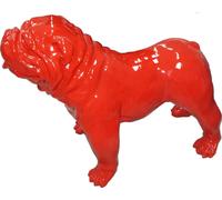 Chien, bouledogue rouge 74cm de haut Figurine de décoration - polyrésine - grandeur nature - pour l'extérieur