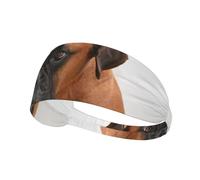 Chien Boxer au Visage Triste,Bandeau de Sport Unisexe, Bandeau élastique Multi-usages pour Cheveux