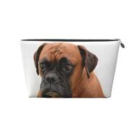 Chien Boxer avec Visage Triste, Trousse de Toilette Trousse de Maquillage Sac à cosmétiques Trousse de Toilette de Voyage Portable
