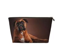 Chien Boxer couché Cool, Trousse de Maquillage Trousse à cosmétiques Trousse de Toilette de Voyage Portable Pochette de Toilette