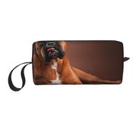 Chien Boxer couché Cool, Trousse de Maquillage Trousse à cosmétiques Trousse de Toilette de Voyage Portable Pochette de Maquillage