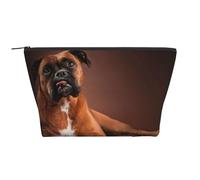 Chien Boxer couché Cool, Trousse de Toilette Trousse de Maquillage Sac à cosmétiques Trousse de Toilette de Voyage Portable