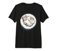 Chien Boxer Mignon avec lit pour Chien + Doublure Pendant Le Sommeil T-Shirt Haut de Gamme