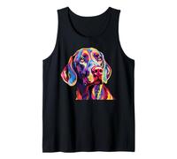 Chien Braque de Weimar coloré Aquarelle Débardeur