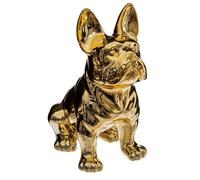 Statuette Déco Bulldog doré - H 22 cm - Figurine déco couleur or Doré