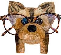 (Chien C) Porte-lunettes animal créatif mignon, 1 pièce de monture de lunettes en bois en forme d'animal pour la maison, le bureau, la décoration de bureau