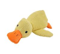Chien canard jaune - Jouet en peluche apaisant, design couineur doux, texture confortable douce qui favorise l'interaction anti-stress | Entraînement du chiot, temps de jeu calme, accompagnement de