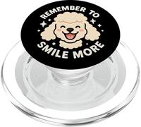 Chien Caniche Mignon « Remember to Smile More » PopSockets PopGrip pour MagSafe