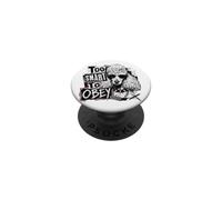 Chien Caniche Rebelle Too Smart to Obey Funny Pooch PopSockets PopGrip Adhésif