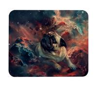 Chien Carlin De l'espace Galactique Tapis De Souris Antidérapant Mousepad Résistant À Usure Tapis De Souris Gaming pour Voyage Jeu Travail 25X30Cm
