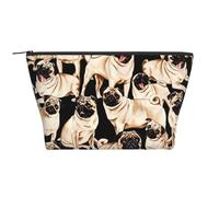 Chien Carlin drôle Mignon, Trousse de Toilette Trousse de Maquillage Sac à cosmétiques Trousse de Toilette de Voyage Portable