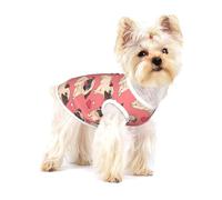Chien Carlin en Forme de cœur pour la Saint-Valentin,T-Shirt sans Manches en Coton pour Animaux de Compagnie, Gilet Respirant, Extensible et Doux,L