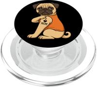 Chien carlin fête des mères I Love Mom Girls Women Mama PopSockets PopGrip pour MagSafe