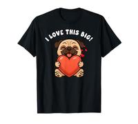 Chien Carlin I Love This Big Heart Valentines Day Mom Dad Kids T-Shirt