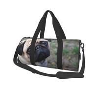 Chien Carlin imprimé, Sac de Voyage de Grande capacité, Sac à Main Rond, Sac de Voyage de Sport, fourre-Tout, Sac de Fitness