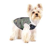 Chien Carlin imprimé,T-Shirt sans Manches en Coton pour Animaux de Compagnie, Gilet Respirant, Extensible et Doux,S