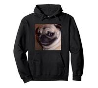 Chien Carlin Mignon drôle Effrayant Sourire Flou Meme Sweat à Capuche
