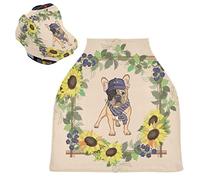 Chien Carlin Rose Housse de Canopée pour Poussette,Siège de Voiture pour Bébé Dais Siège Auto Couverture D'Allaitement Pare-Soleil Respirant Extensible pour Bébé