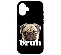 Chien Carlin Says Bruh drôle et Humoristique Coque pour iPhone 16