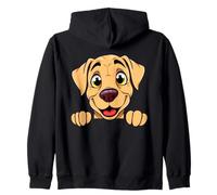 Chien Cartoon Illustration Regardant par Dessus Sweat à Capuche