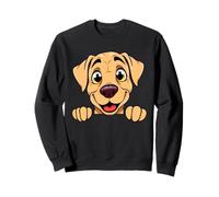 Chien Cartoon Illustration Regardant par Dessus Sweatshirt