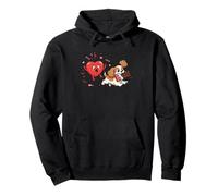 Chien Cavalier King Charles Épagneul Cœur Valentine Sweat à Capuche