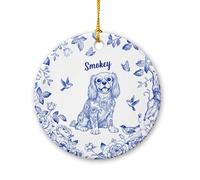 Chien Cavalier King Charles Spaniel Ornement Suspendu Mignon Décoration De Noël A Suspendre avec Ficelle Pendentif De Noël pour Maison Festival Mariage
