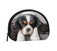Chien Cavalier King Charles Spaniel,Trousse de Rangement pour Femme, Trousse à Maquillage, Petit Porte-Monnaie, Pochette à Monnaie.