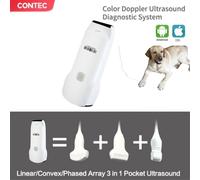Chien Chat Échographe vétérinaire portatif Doppler couleur Scanner à ultrasons CMS1600-VET App Android IOS