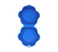 Chien Chat Pliant Bol Simple Double Bol Portable Bols en Silicone pour Sortir Boire Et Alimentation 2-en-1 Bols Fournitures pour Animaux De Compagnie