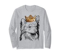 Chien Chihuahua à Poil Long Portant Une Couronne Manche Longue