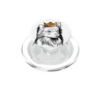 Chien Chihuahua à Poil Long Portant Une Couronne PopSockets PopGrip pour MagSafe