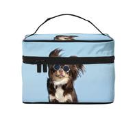 Chien Chihuahua drôle, Trousse de Maquillage Trousse à cosmétiques Trousse de Toilette de Voyage Portable Trousse à Crayons