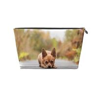 Chien Chihuahua, Trousse de Toilette Trousse de Maquillage Sac à cosmétiques Trousse de Toilette de Voyage Portable