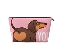 Chien Chiot Teckel, Trousse de Toilette Trousse de Maquillage Sac à cosmétiques Trousse de Toilette de Voyage Portable