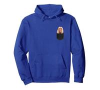 Chien Cocker Anglais en Poche Dog in Pocket Cadeau Sweat à Capuche, Unisexe pour Adultes, Bleu Royal, S
