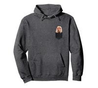 Chien Cocker Anglais en Poche Dog in Pocket Cadeau Sweat à Capuche, Unisexe pour Adultes, Chiné Foncé, XXL