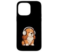 Chien Cocker Anglais Portant des écouteurs - Chien Maman Papa Coque pour iPhone 14 Pro Max