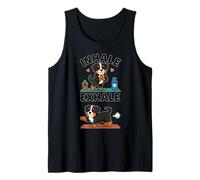 Chien Cocker Spaniel Faisant du Yoga Inhale - Exale DIGOR drôle Débardeur