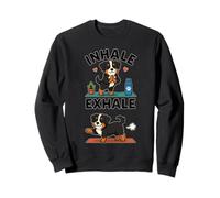 Chien Cocker Spaniel Faisant du Yoga Inhale - Exale DIGOR drôle Sweatshirt