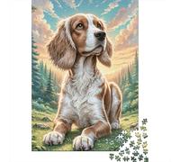 Chien Cocker Spaniel Puzzle À 1000 Morceaux Papier Épais Puzzle Familial Parents-Enfants Compatible Plateau Heures Divertissement Garanties Divertissement 38x26cm/1000pcs
