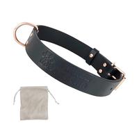 Chien Collier Cuir, Qualité Cuir Souple, Fait À La Main en Espagne, Petit Moyen Grand Chien. Noir et Or Rose.
